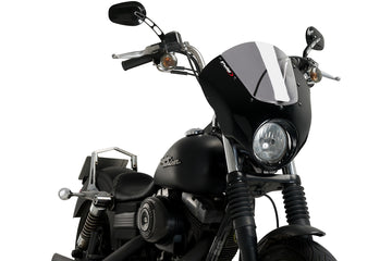 HARLEY-DAVIDSON DYNA STREET BOB FXDB-I [2006] - Dark Night Half Fairing | Tinted | PUIG 21095H