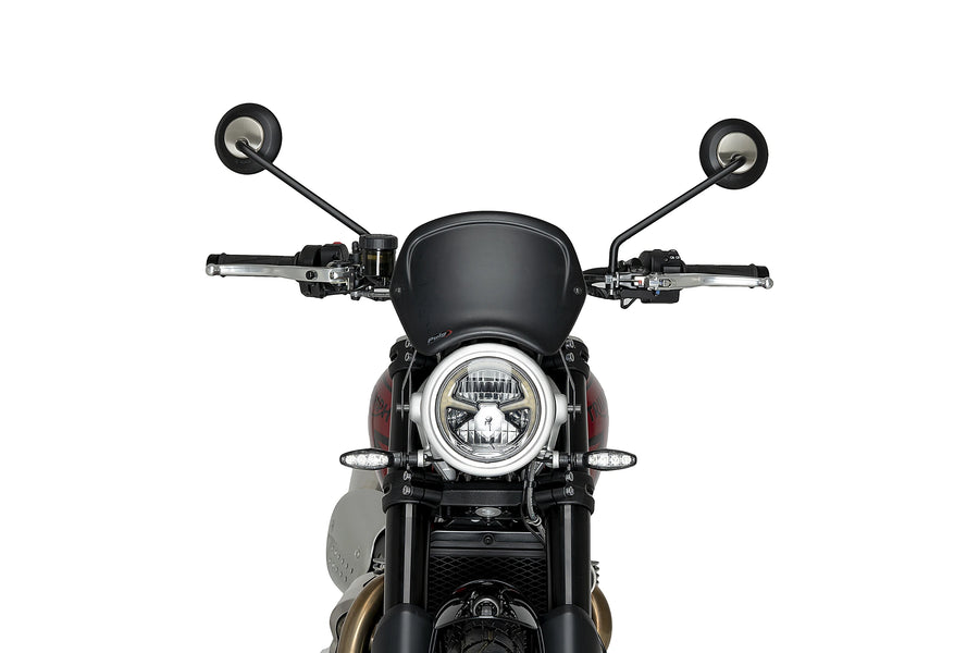 TRIUMPH SCRAMBLER 1200X [2025] - PUIG ABS front panel | Matt black | PUIG 22223J