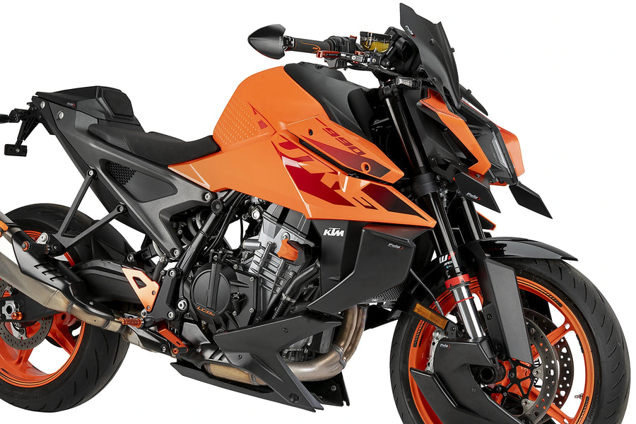 KTM 990 DUKE R [2025] - front spoiler | Matt black | PUIG 22228J
