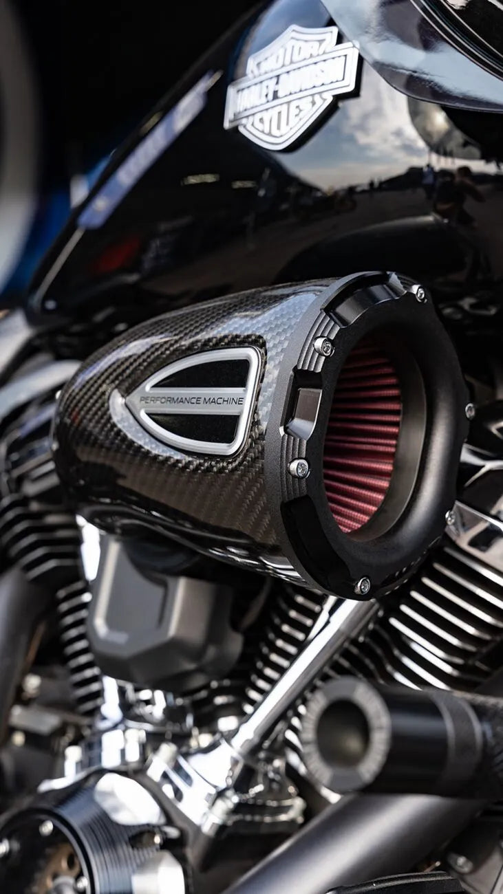 harley davidson touring [PERFORMANCE MACHINE (PM)] - C4 Series carbon fiber air filter kit