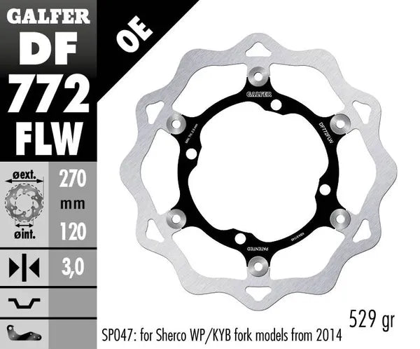Sherco ST 250 [2016] - floating wave brake disc, grooved – picture 4