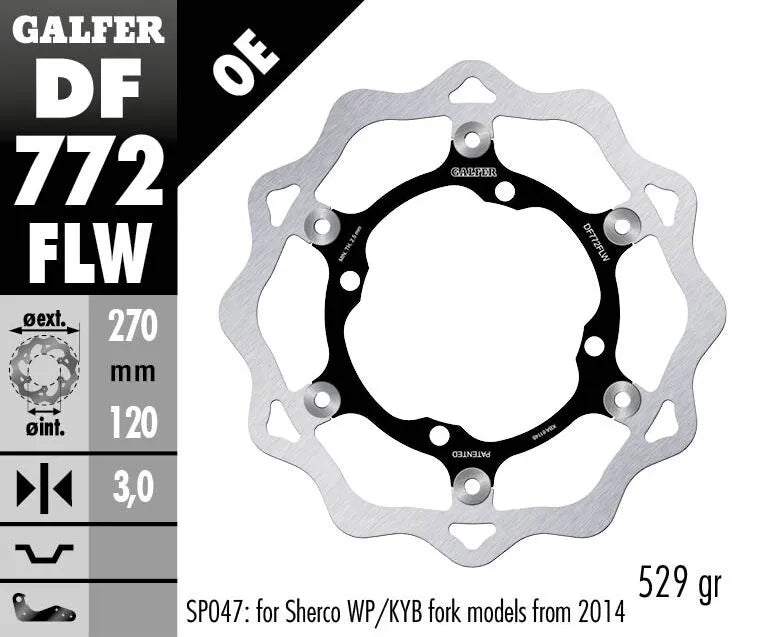 Sherco ST 250 [2016] - floating wave brake disc, grooved – picture 2