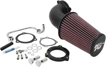 Harley Davidson Sportster 883 Iron XL 883 N [K & N] – Aircharger® Ansaugsystem mit Mandrel-Bent Aluminium-Ansaugrohr-Kit