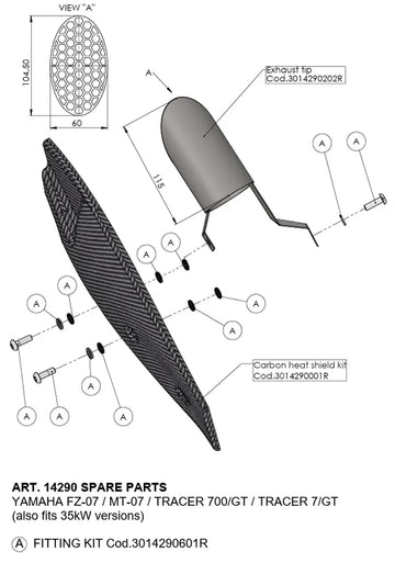 Yamaha Tracer 7 700 [LEOVINCE] – Custom exhaust end cap