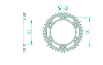 Ktm 790 DUKE ABS [2018-2026] - Kettenkit 520 XSR4 - 16/41-116 - Standard Kettenrad Stahl