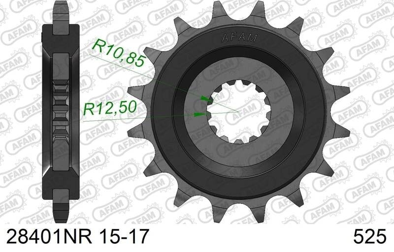 SUZUKI GSX S 1000 [2016] - Kettenkit 525 XHR4 - 17/44-116 - Standard Kettenrad Stahl