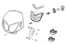 Gilera RCR Enduro 2006 50 2T D50B0 [2006] - Scheinwerfermaske Doppeloptik