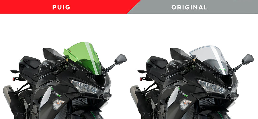 KAWASAKI ZX-6R NINJA [2018] - Z-Racing screen | Green | PUIG 3177V
