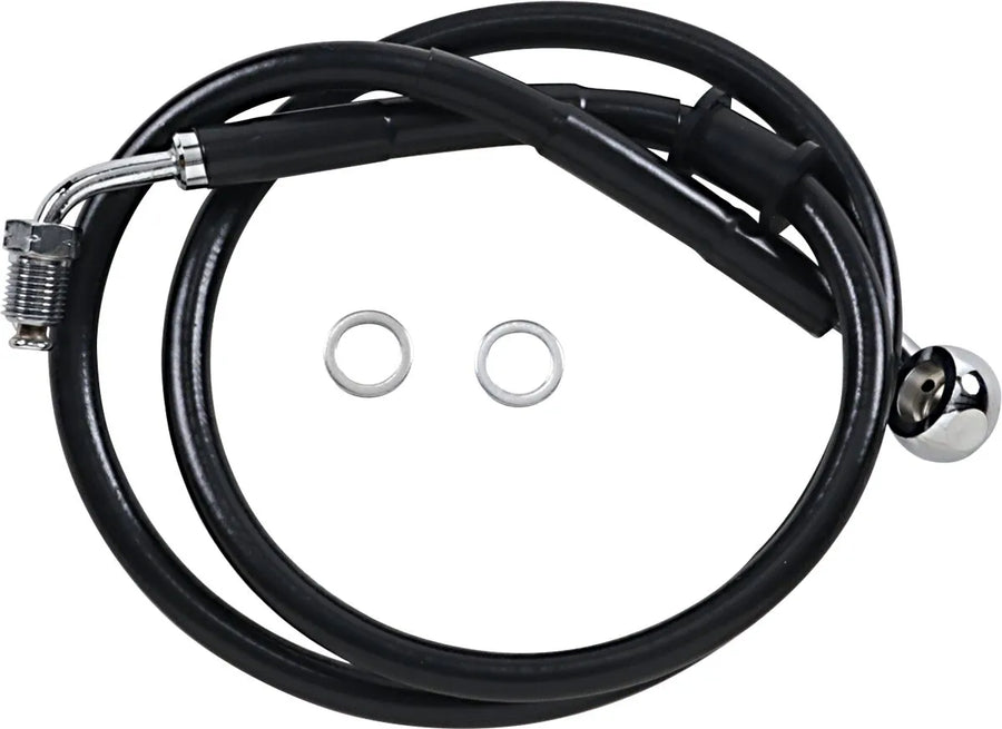 harley davidson flfb [DRAG SPECIALTIES] – Extended stainless steel brake line