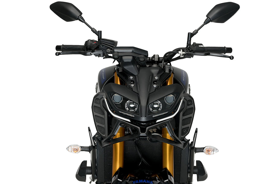 YAMAHA MT-09 from 2017 / SP from 2018 - PUIG naked front spoiler | Matt black | PUIG 3482J