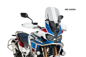 HONDA AFRICA TWIN from 2016 - PUIG M.E.M. Windshield adjustment | Black | PUIG 3493N