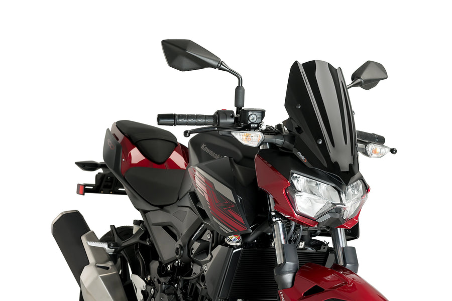 KAWASAKI Z 400 [2024] - New Generation Sport Windshield | Black | PUIG 3548N