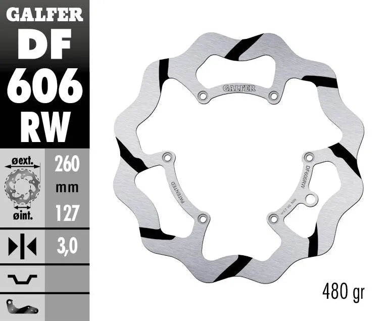 Husqvarna Wr 250 [1971] - BRAKE DISC FIXED WAVE GROOVED OVERSIZE – picture 2