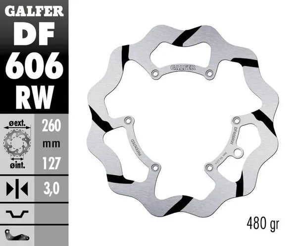 Husqvarna Wr 250 [1971] - BRAKE DISC FIXED WAVE GROOVED OVERSIZE – picture 4