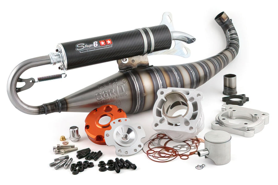 Aprilia SR Netscaper 50 2T LC - engine pack cylinder kit exhaust R/T 70ccm