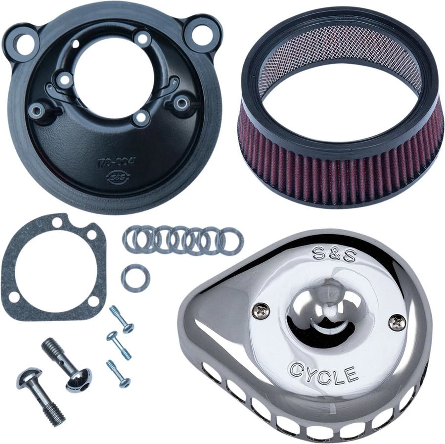 Harley-Davidson Xl 1200 Sportster [2020] - Mini Teardrop Stealth Luftfilter-Kit – Oberfläche: Silber – Bild 1