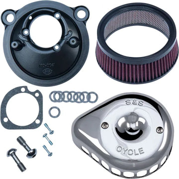 Harley-Davidson Xl 1200 Sportster [2020] - Mini Teardrop Stealth Luftfilter-Kit – Oberfläche: Silber – Bild 2