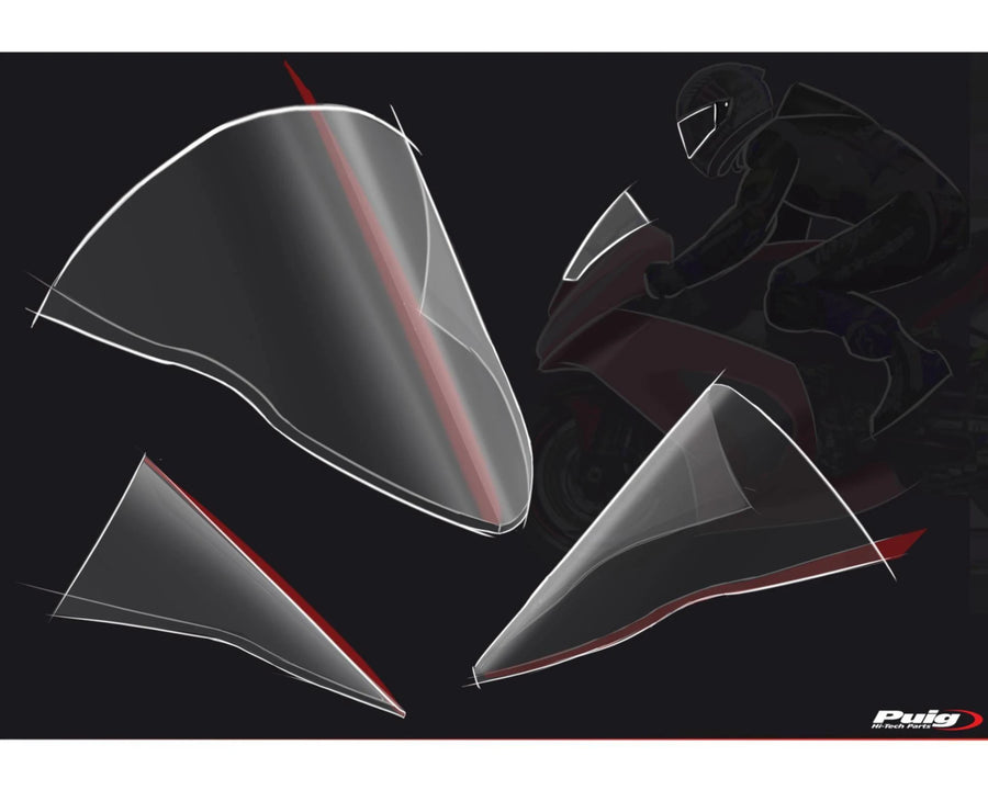 KAWASAKI ZX-10RR NINJA PERFORMANCE [2018] – R-Racer Screen – Transparent