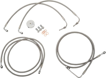 harley davidson fltruse [LA CHOPPERS] - Stainless Steel Brake Line Kit - 0