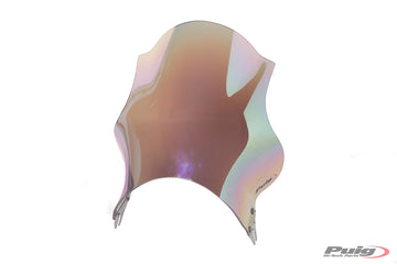 PUIG Track windshield for motorcycles with round headlight | Titanium | PUIG 4120Y