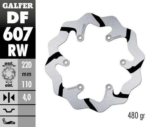Ktm GS 125 [1983-1985] - BRAKE DISC FIXED WAVE GROOVED OVERSIZE – picture 4