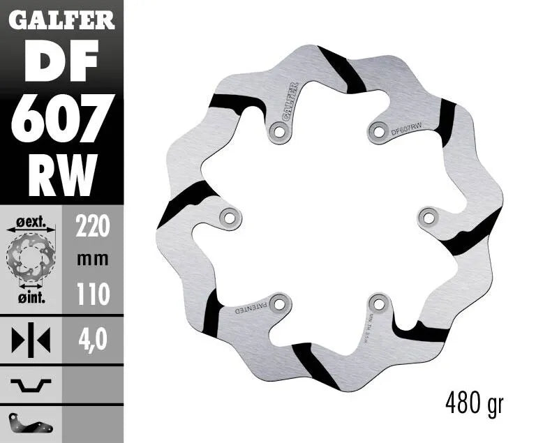 Ktm GS 125 [1983-1985] - BRAKE DISC FIXED WAVE GROOVED OVERSIZE – picture 2