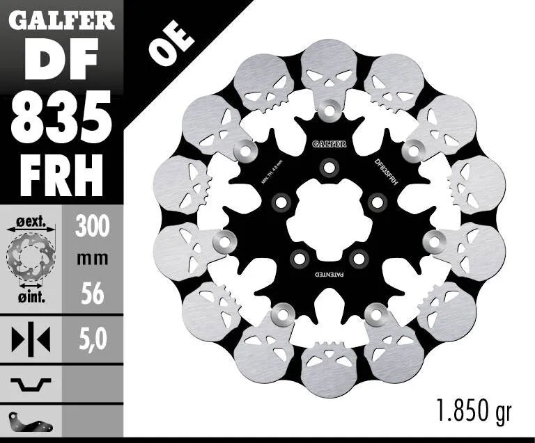 Harley-Davidson FXST 1690 Softail Standard [2015] - Floating brake disc Skull - Image 2