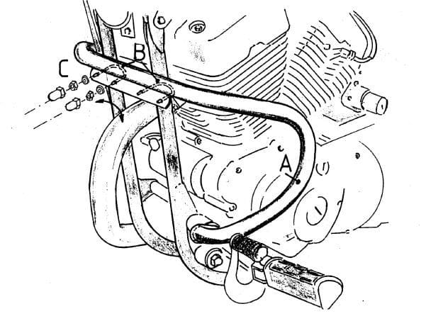 Yamaha XV 125 [1989-2002] - motor protection bar
