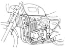 Triumph Thunderbird [1995-1998] - Engine guard detail view