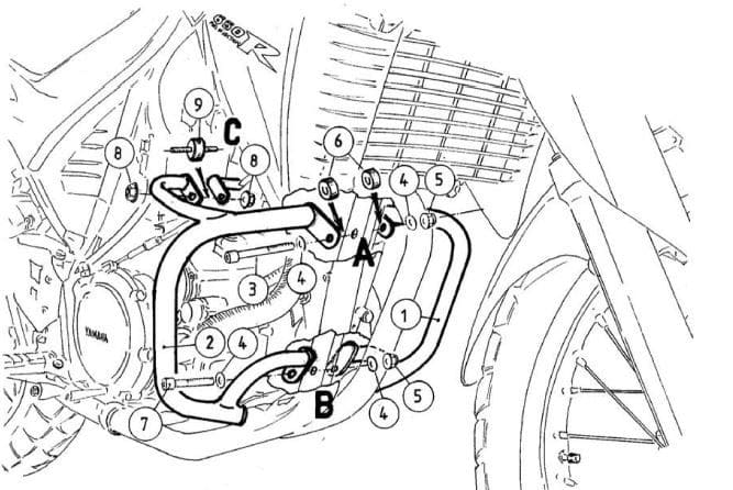Yamaha XT 660 R [2004-2016] - motor protection bar