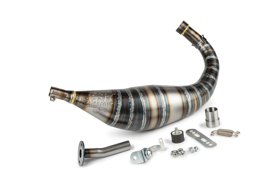 MBK X-Limit Enduro 50 2T AM6 [2004–] - Auspuff R/T 80–90 Schwarz / Türkis