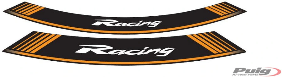 PUIG Racing Rim Edge Sticker - Universal | Orange | PUIG 5531T