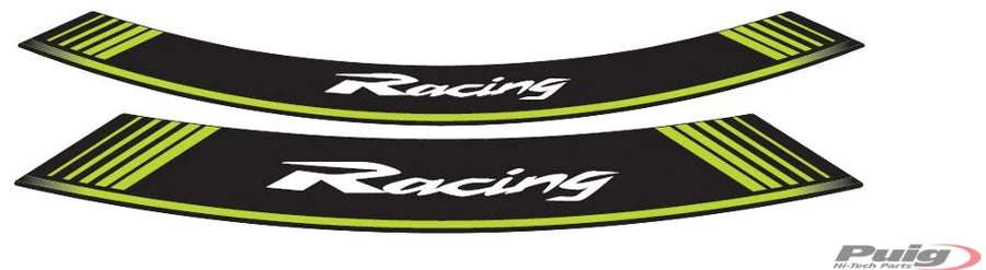 PUIG Racing Rim Edge Sticker - Universal | Green | PUIG 5531V