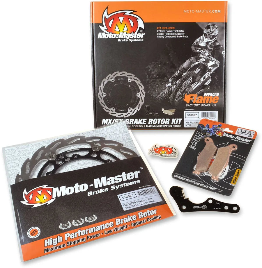 Kawasaki Klx 450 R [2010, 2012-2013, 2015-2016, 2018, 2019-2022] - 270mm Flame Oversize Floating Rotor Bremskit – Bild 1