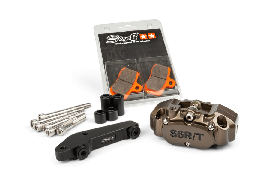 MBK Nitro Naked 50 2T LC [–2012] - 4-Kolben-Bremssattel mit Adapter eloxiert
