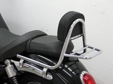 Triumph Rocket III Roadster [2010-2017] - Sissy bar made of pipe with pillows and luggage rack