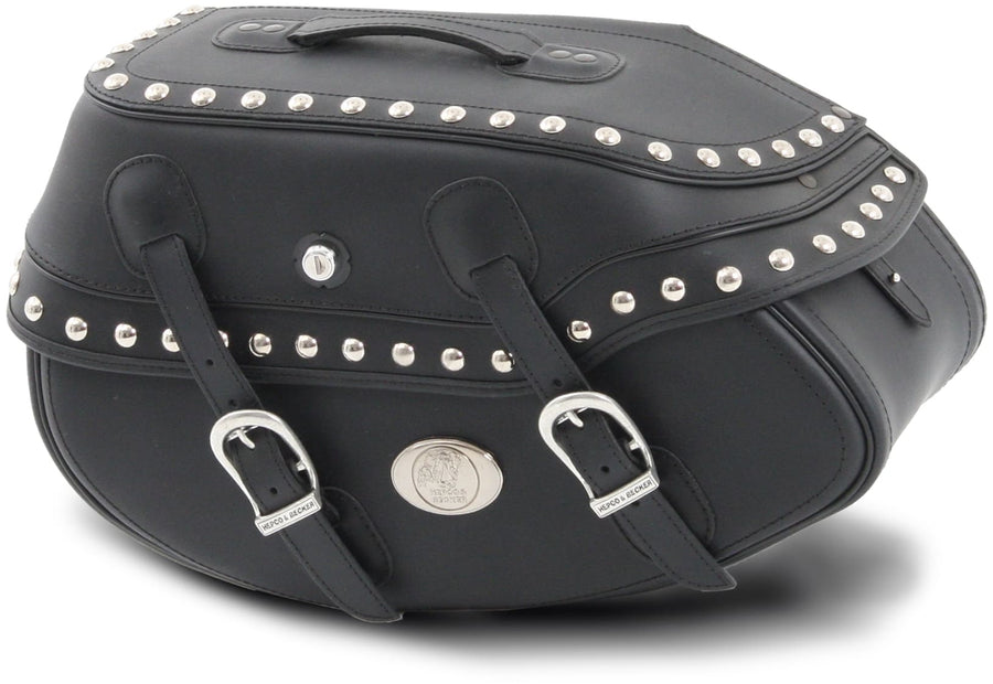 Motorcycle bag [Hepco & Becker] - leather Buffalo Custom right - tube pannier holder