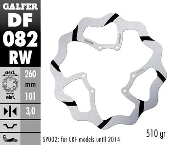 Red Moto CRF 450 RX Supermoto [2017-2018, 2020] - Oversize Wave® brake disc - picture 2