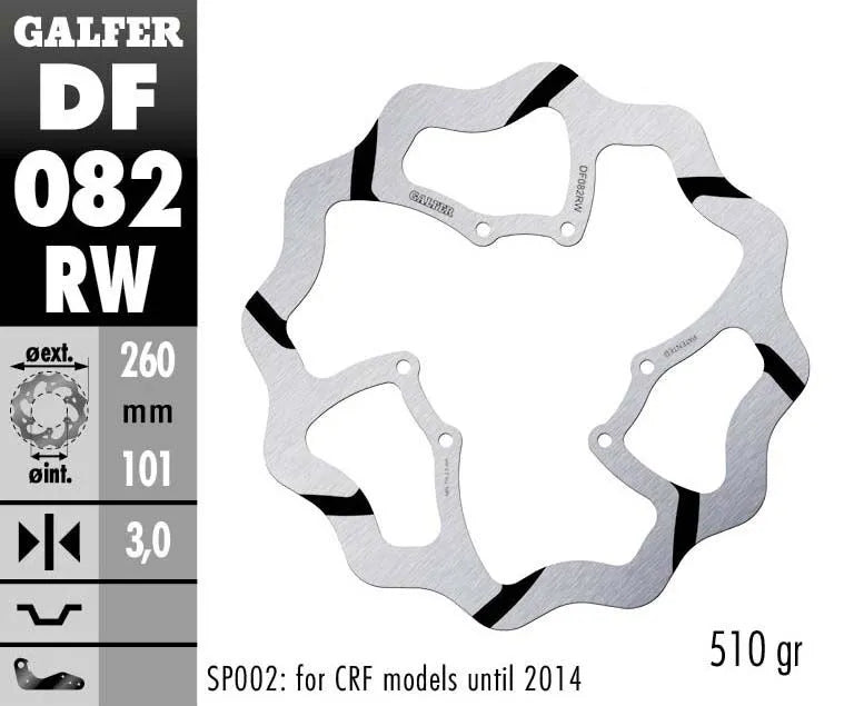 Red Moto CRF 450 R Supermoto [2016] - Oversize Wave® brake disc – picture 2