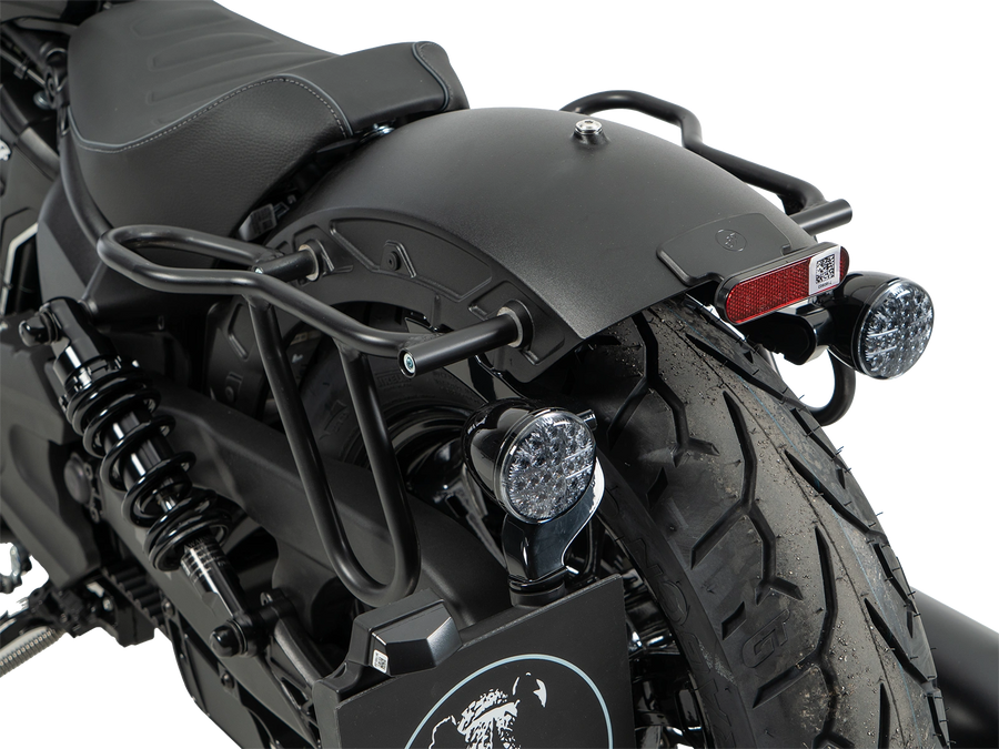 Indian Sport Scout Sixty [2026] - Set: Leather bag holder cutout black incl. Rugged leather bags brown