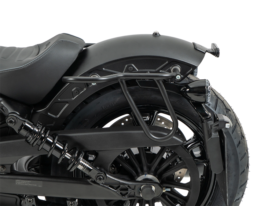 Indian Sport Scout Sixty [2026] - Set: Leather bag holder cutout black incl. Rugged leather bags brown