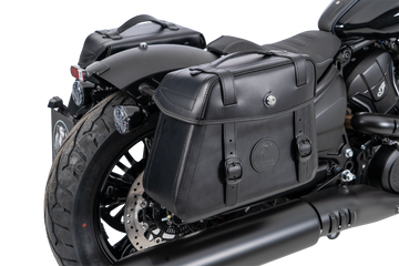 Indian Sport Scout [2025-2026] - Set: Ledertaschenhalter Cutout schwarz inkl. Rugged Ledertaschen schwarz