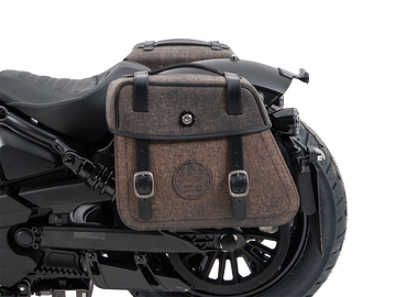 Indian 101 Scout [2025-2026] - Set: Ledertaschenhalter Cutout schwarz inkl. Rugged Ledertaschen braun