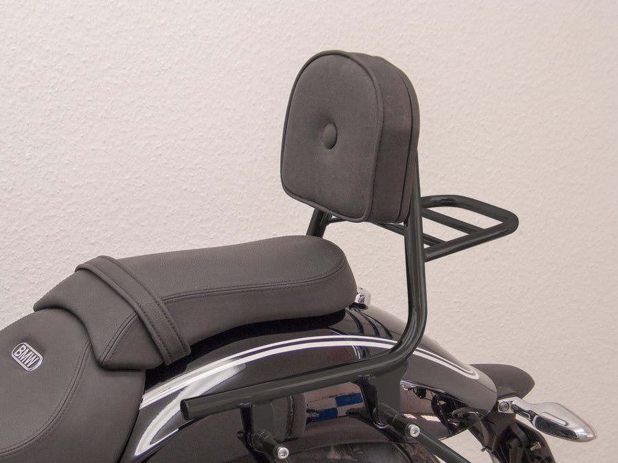 BMW R 18 (OL11) 2021- [2021] - Sissy bar made of pipe with pillow and luggage rack, black