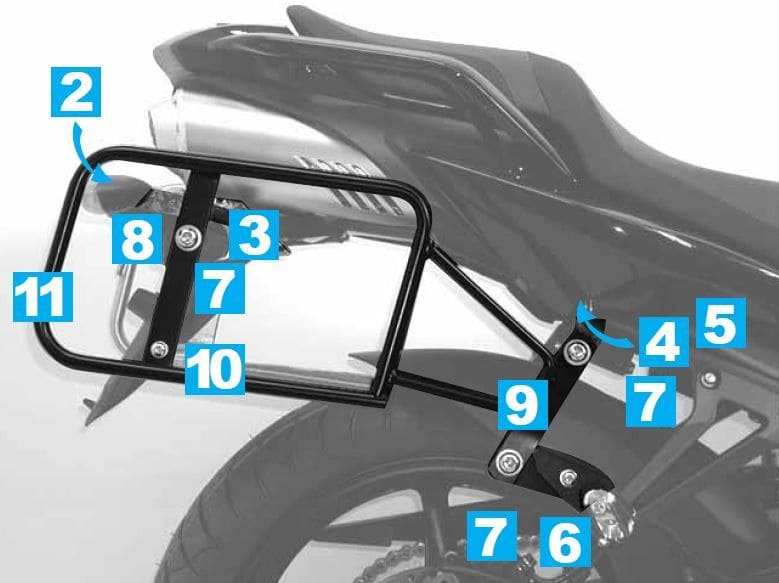 Yamaha FZ 6 Fazer S2 [2007-2010]-Case carrier Lock-IT