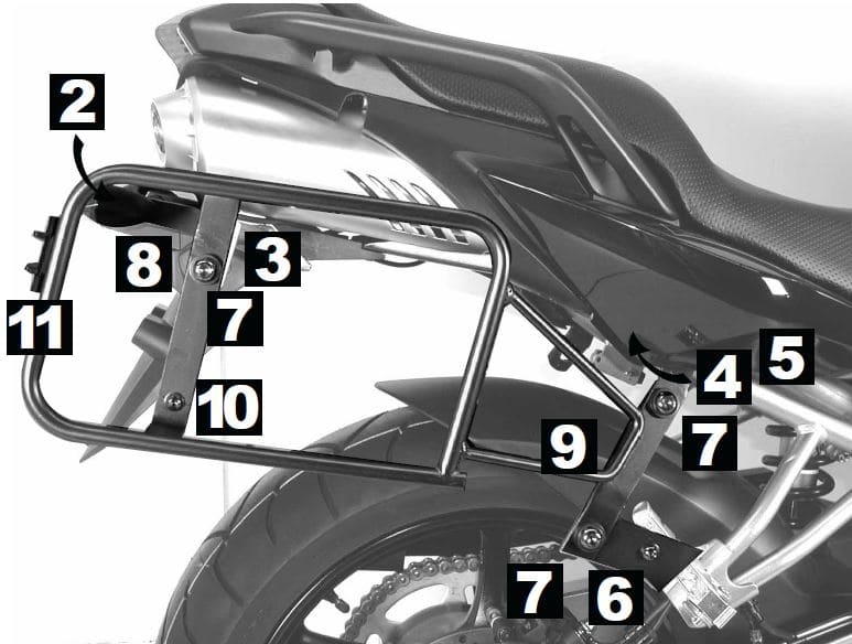 Yamaha FZ 6 [2007-2009]-Lock-IT case carrier