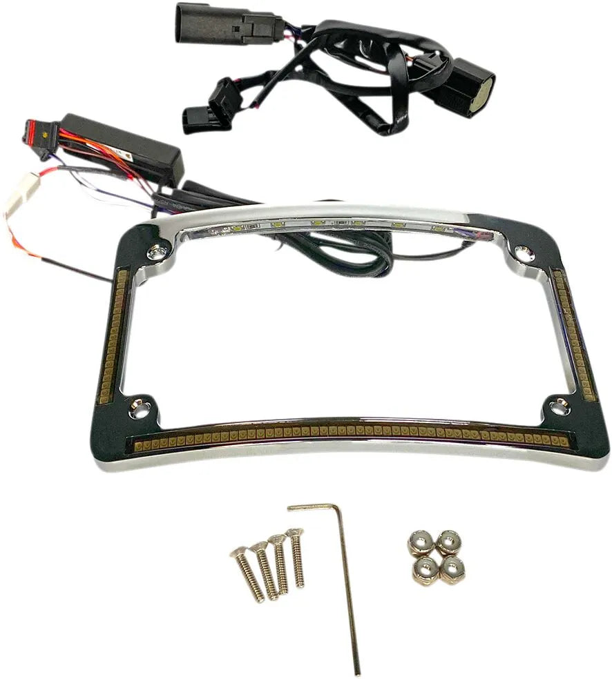 harley davidson fltruse [CUSTOM DYNAMICS] – LED radius license plate frame