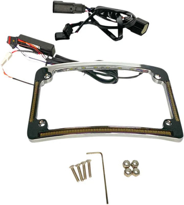 harley davidson fltruse [CUSTOM DYNAMICS] – LED radius license plate frame - 0