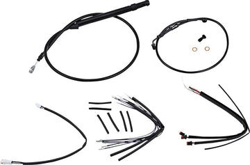 harley davidson flfb [BURLY BRAND] - Handlebar cable and brake line kit for Burly Ape handlebars
