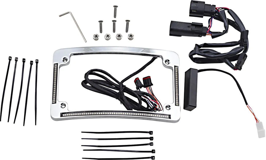 harley davidson fltruse [CUSTOM DYNAMICS] – LED radius license plate frame